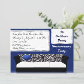 かわいいモダン家具引っ越し祝いパーティーパーティー 招待状 (スタンド正面)