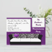 かわいいモダン家具引っ越し祝いパーティーパーティー 招待状 (スタンド正面)