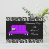 かわいいモダン家具引っ越し祝いパーティーパーティー 招待状 (スタンド正面)