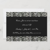 かわいいモダン家具引っ越し祝いパーティーパーティー 招待状 (裏面)