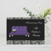 かわいいモダン家具引っ越し祝いパーティーパーティー 招待状 (スタンド正面)