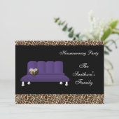 かわいいモダン家具引っ越し祝いパーティーパーティー 招待状 (スタンド正面)