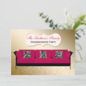 かわいいモダン家具引っ越し祝いパーティーパーティー 招待状 (スタンド正面)