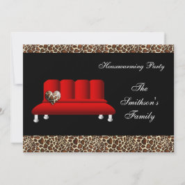 かわいいモダン家具引っ越し祝いパーティーパーティー 招待状