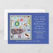 かわいいモダン家族のピクニックカスタマイズ食べ物 ポストカード (正面/裏面)