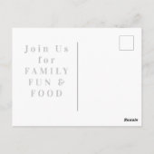 かわいいモダン家族のピクニックカスタマイズ食べ物 ポストカード (裏面)