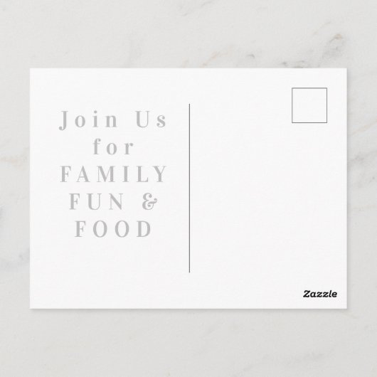 かわいいモダン家族のピクニックカスタマイズ食べ物 ポストカード (裏面)