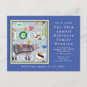 かわいいモダン家族のピクニックカスタマイズ食べ物 ポストカード (正面)