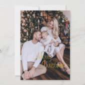 かわいいモダン家族の写真クリスマスホリデーカード 招待状 (裏面)