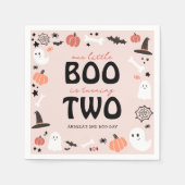 かわいいモダン小さなブー22歳の誕生日 スタンダードカクテルナプキン (正面)