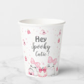 かわいいモダン幽霊ガールハロウィーン誕生日パーティー 紙コップ (正面)