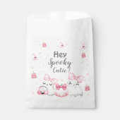 かわいいモダン幽霊ハロウィンガールバースデーパーティー フェイバーバッグ (正面)