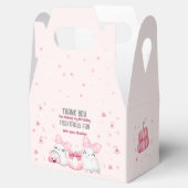 かわいいモダン幽霊ハロウィーン誕生日パーティーピンク フェイバーボックス (オープン)