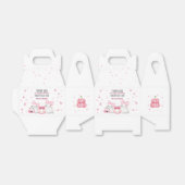 かわいいモダン幽霊ハロウィーン誕生日パーティーピンク フェイバーボックス (折り畳みなし)