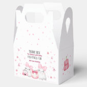 かわいいモダン幽霊ハロウィーン誕生日パーティーピンク フェイバーボックス (オープン)