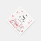 かわいいモダン幽霊ハロウィーン誕生日パーティー スタンダードカクテルナプキン (角)