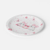 かわいいモダン幽霊ハロウィーン誕生日パーティー ペーパープレート (アングル)