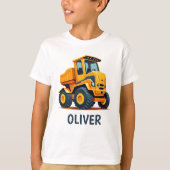 かわいいモダン建築トラックパーソナライズされた Tシャツ (正面)