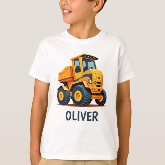 かわいいモダン建築トラックパーソナライズされた Tシャツ (正面)