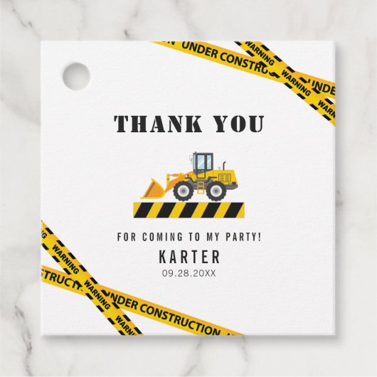 かわいいモダン建築誕生日ありがとうギフト フェイバータグ (正面)