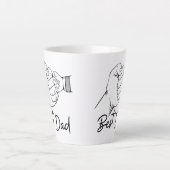 かわいいモダン最高のパパ カフェラテマグ (正面)