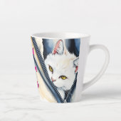 かわいいモダン水彩猫コレクション カフェラテマグ (右)