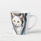 かわいいモダン水彩猫コレクション カフェラテマグ (右)