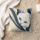 かわいいモダン水彩猫コレクション クッション (ブランケット)