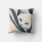 かわいいモダン水彩猫コレクション クッション (裏面)