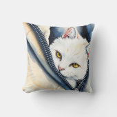 かわいいモダン水彩猫コレクション クッション (正面)