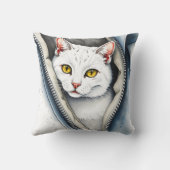 かわいいモダン水彩猫コレクション クッション (裏面)