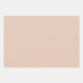 かわいいモダン水玉模様ハートパターン ラッピングペーパーシート (正面)