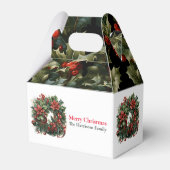 かわいいモダン水色クリスマスリースの願い フェイバーボックス (裏面サイド)