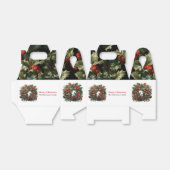 かわいいモダン水色クリスマスリースの願い フェイバーボックス (折り畳みなし)