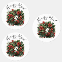 かわいいモダン水色クリスマスリースの願い