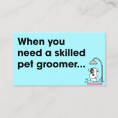 かわいいモダン犬のトリマー甘やかされた子犬 名刺 (正面)