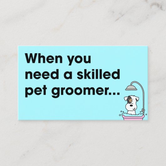 かわいいモダン犬のトリマー甘やかされた子犬 名刺 (正面)