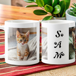 かわいいモダン猫の写真 コーヒーマグカップ
