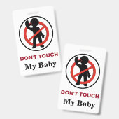 かわいいモダン男の子の乳児はTouchしない バッジ (Front & Back)