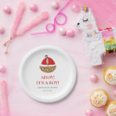 かわいいモダン男の子の赤ん航海のだシャワー ペーパープレート (パーティー)