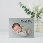 かわいいモダン男の赤ちゃんありがとう 案内ポストカード (スタンド正面)