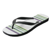 かわいいモダン白いストライプ ビーチサンダル (アングル)