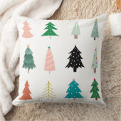 かわいいモダン白い背景クリスマス クッション (ブランケット)