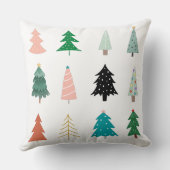 かわいいモダン白い背景クリスマス クッション (裏面)