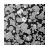 かわいいモダン白黒円水玉模様パターン タイル (正面)