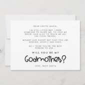 かわいいモダン私のゴッドマザーカード 招待状 (正面)