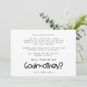 かわいいモダン私のゴッドマザーカード 招待状 (スタンド正面)