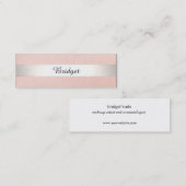 かわいいモダン美しいシルバーピストライプのンク スキニー名刺 (正面/裏面)