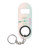 かわいいモダン羽ガーリー毛 キーホルダー栓抜き (正面)