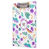 かわいいモダン花と葉 クリップボード (左)